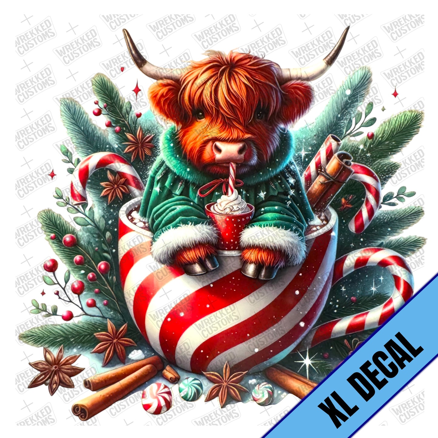 XL Peppermint Cup Cow