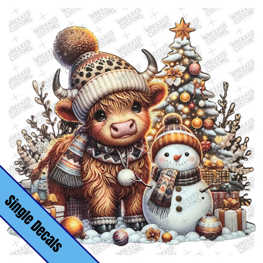 Gold Cow & Snowman