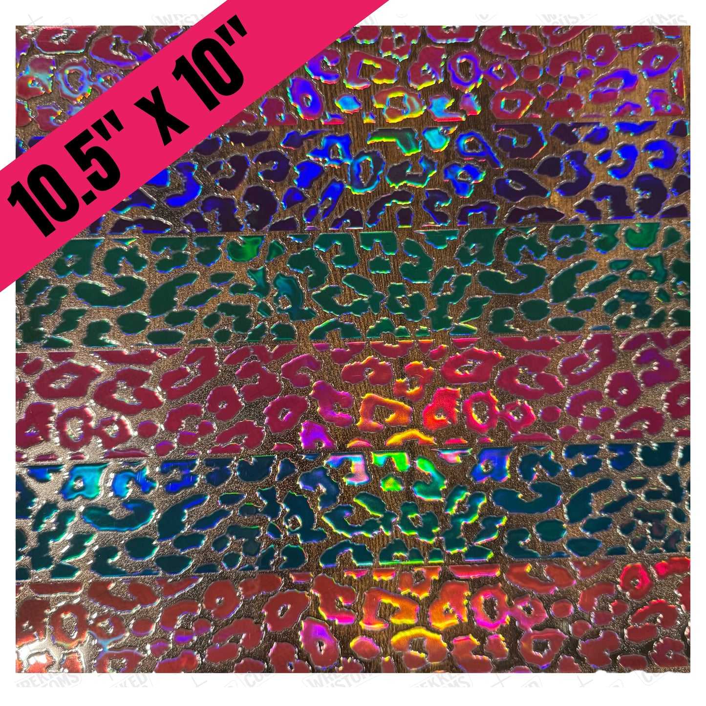 10.5" Holographic Multi-Colored Leopard Strips (BS)
