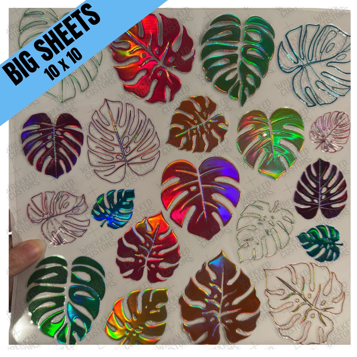 Holographic Colored Monstera (BS)