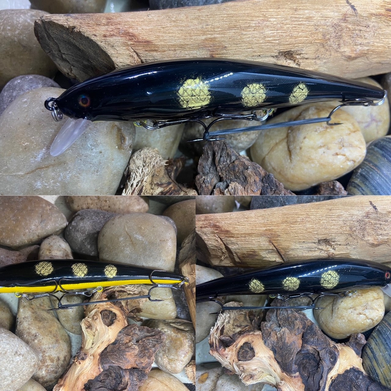 Walleye Jumbo Jerkbait Black Perch