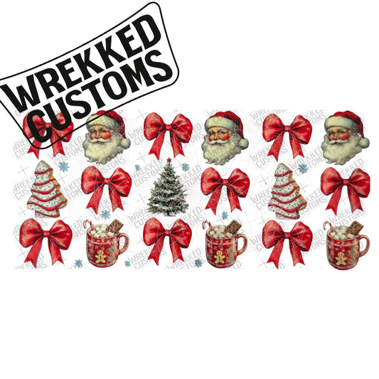 Santas, Trees, Cocoa & Bows