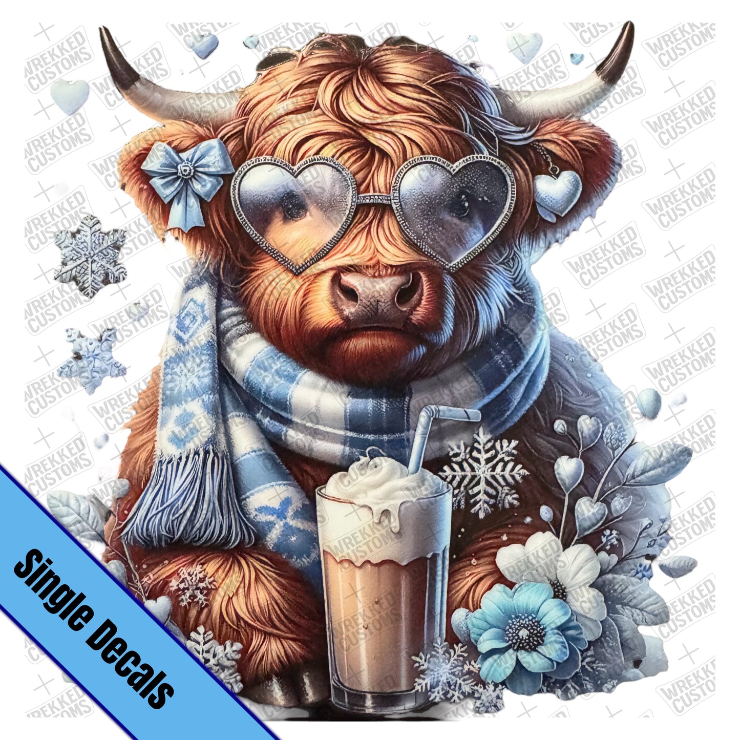 Blue Sunglasses Cow