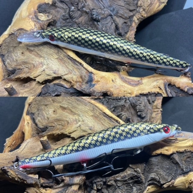 110+1 Golden Checkered Jerkbait
