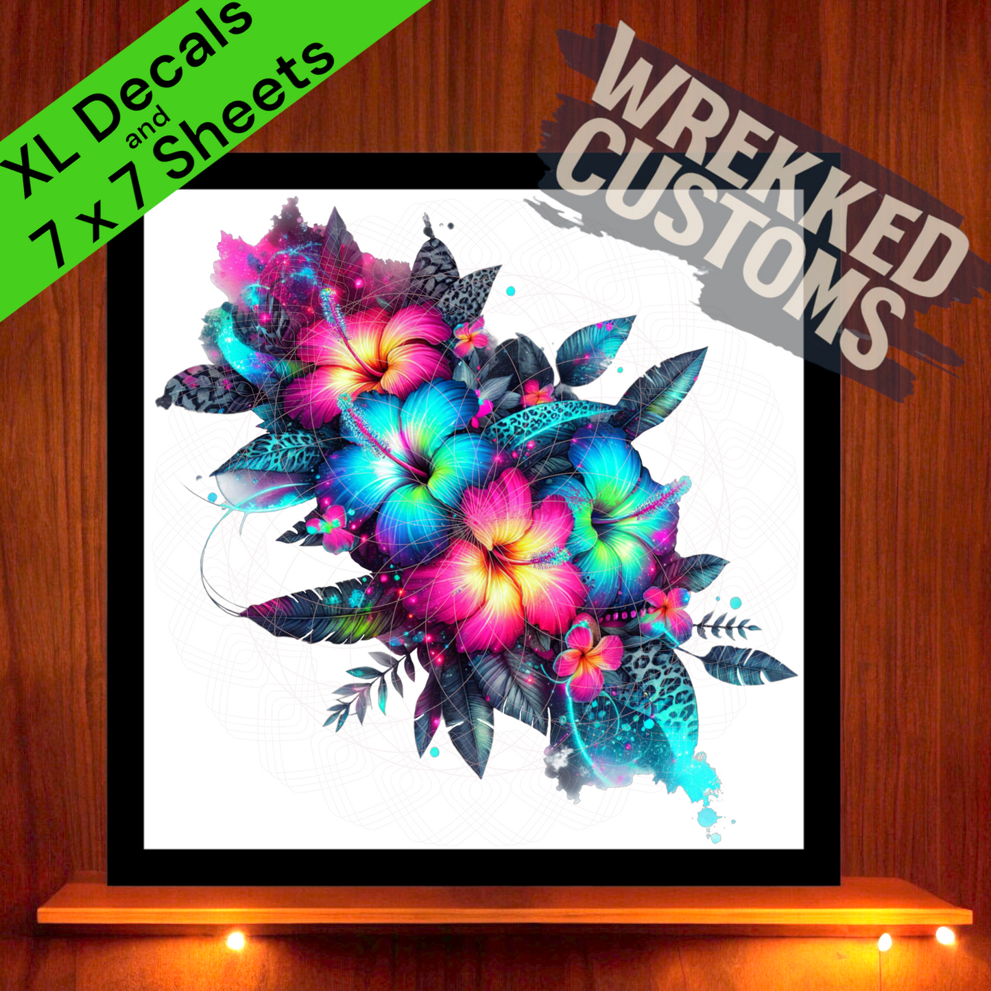 XL Neon Hibiscus