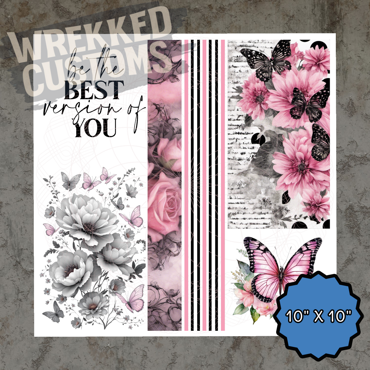 Best Version Pink & Black (10x10)