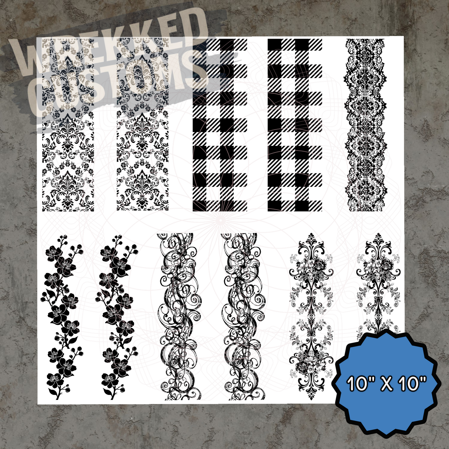 Patterned Pen Wraps (10x10)