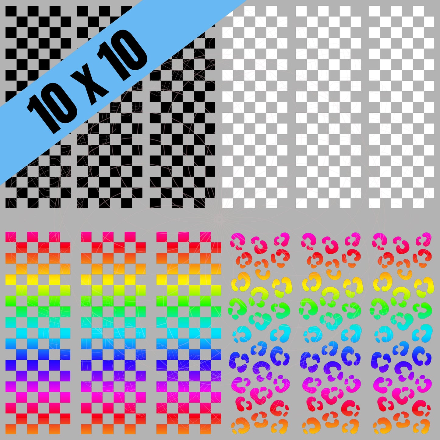 Checkers & Leopard Pen/Bookmark Wraps (BS)