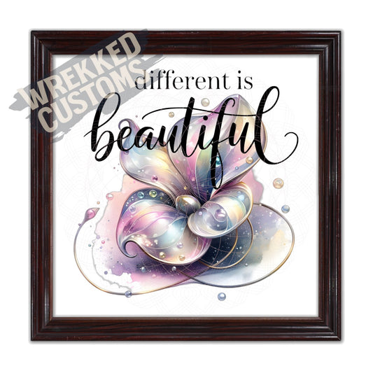 Floral - Different is Beautiful Black