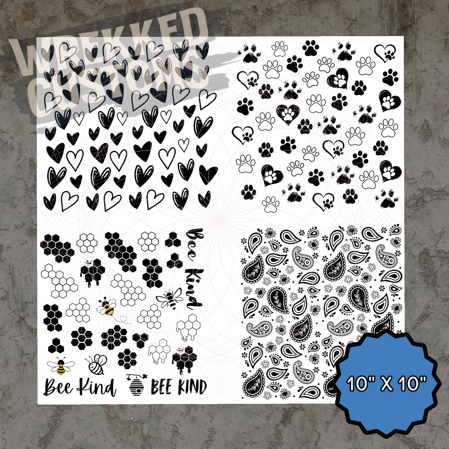 MIni Sheet for pens & small projects #1 (10x10)
