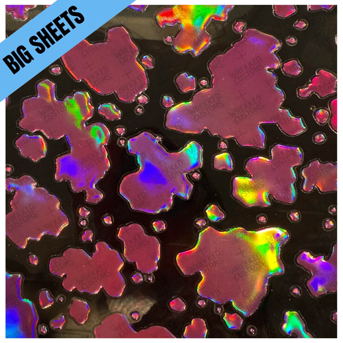 Pink Holographic Cow Print (BS)