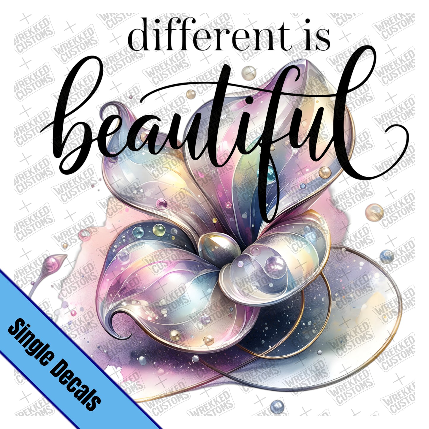 Floral - Different is Beautiful Black