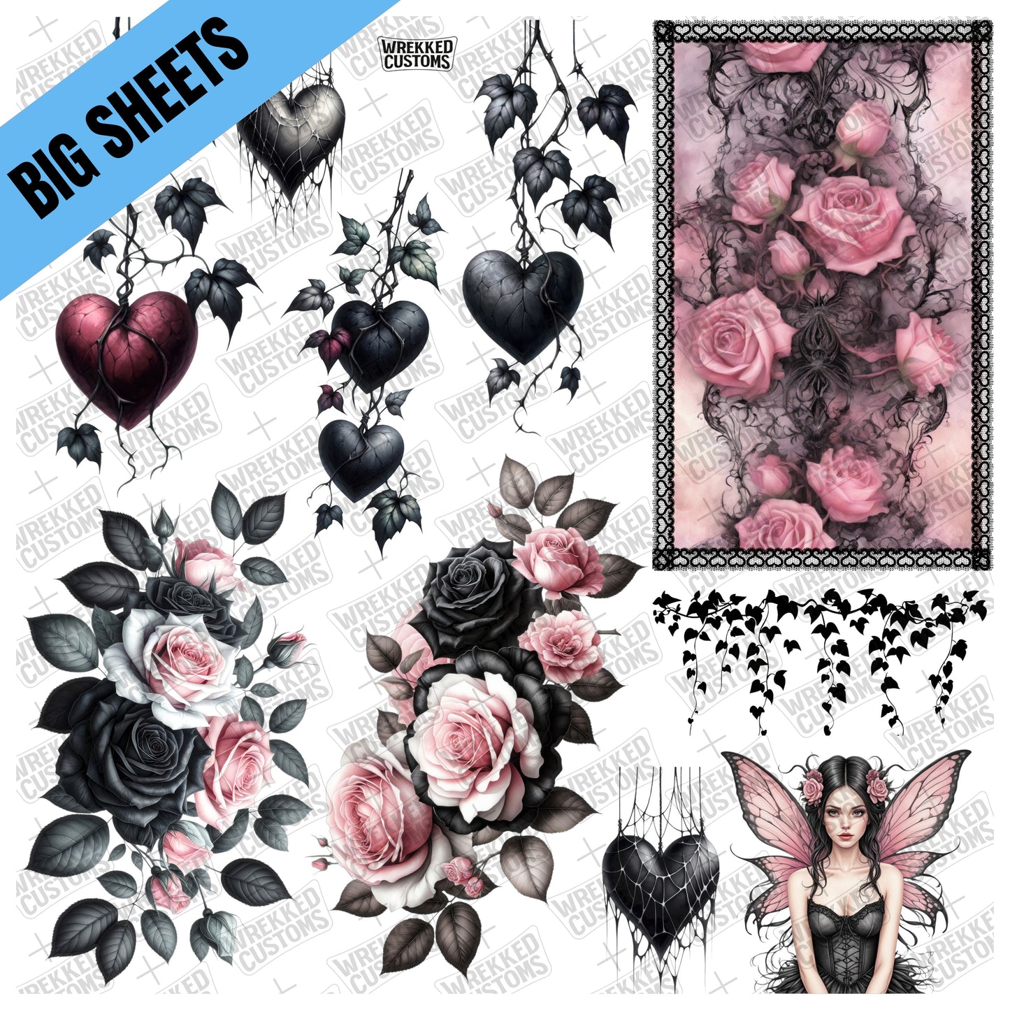 Pink & Black Roses (BS)