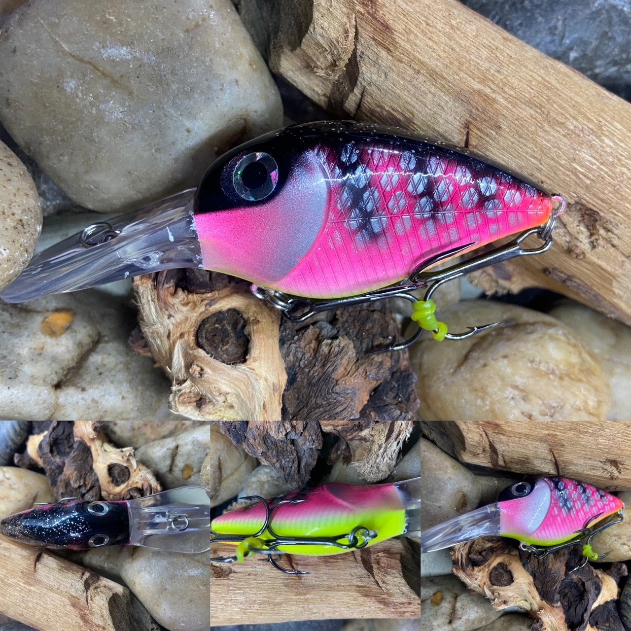 Flat Sided Crank Bait Pink Perch