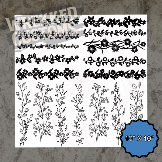 Floral Elements  (10x10)