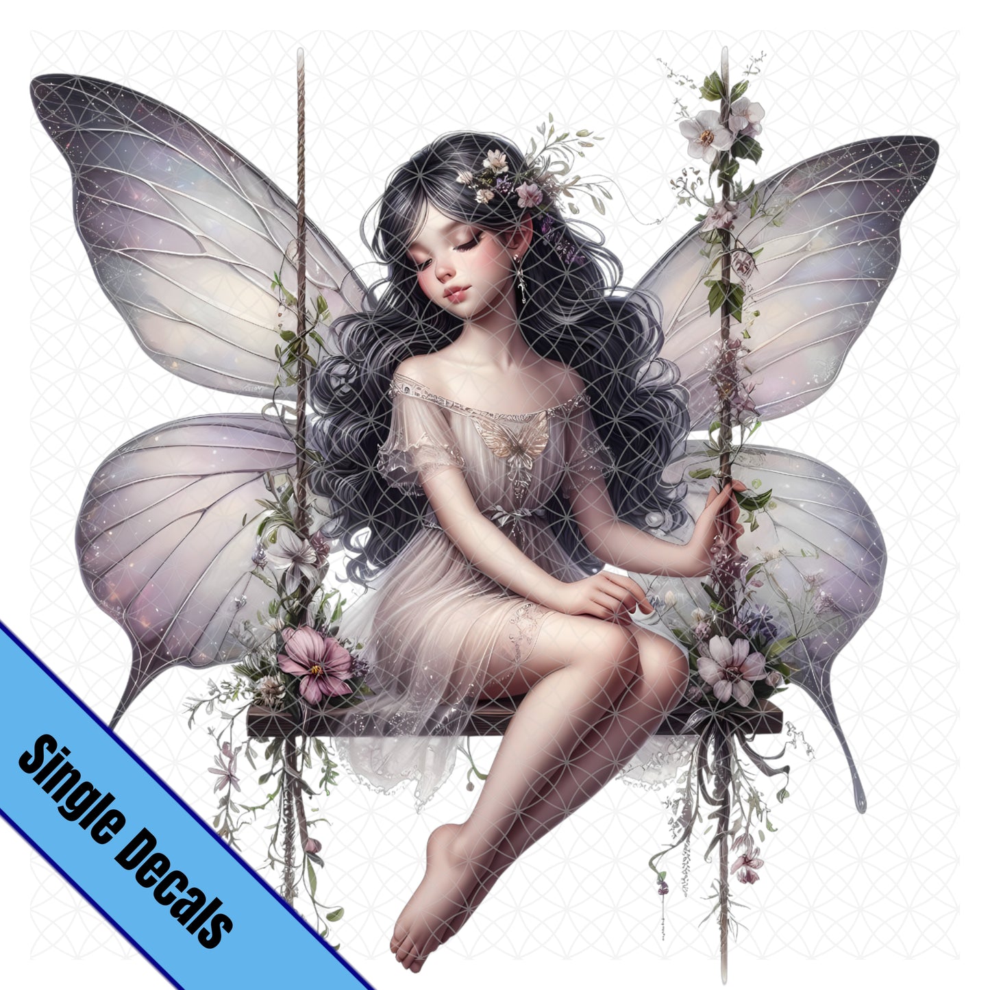 Dark Haired Fairy on Swing