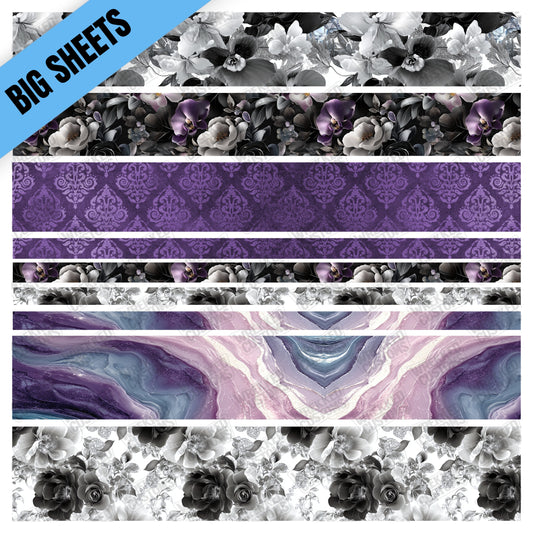 Purple Floral & Geode (10x10)
