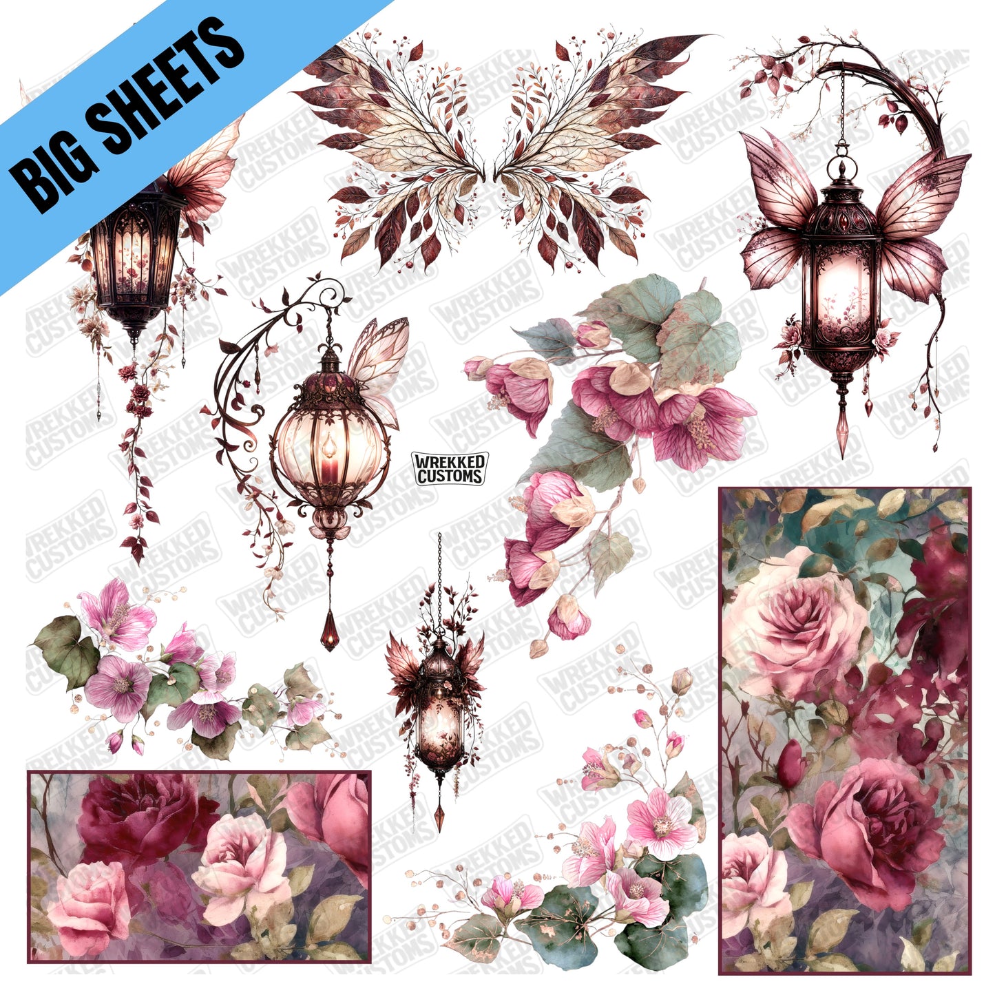 More Cute Floral & Laterns (BS)