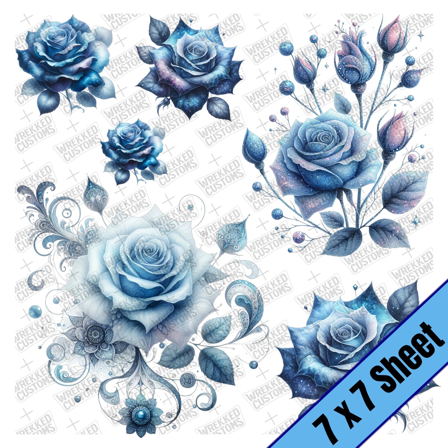 Blue Roses (7x7)