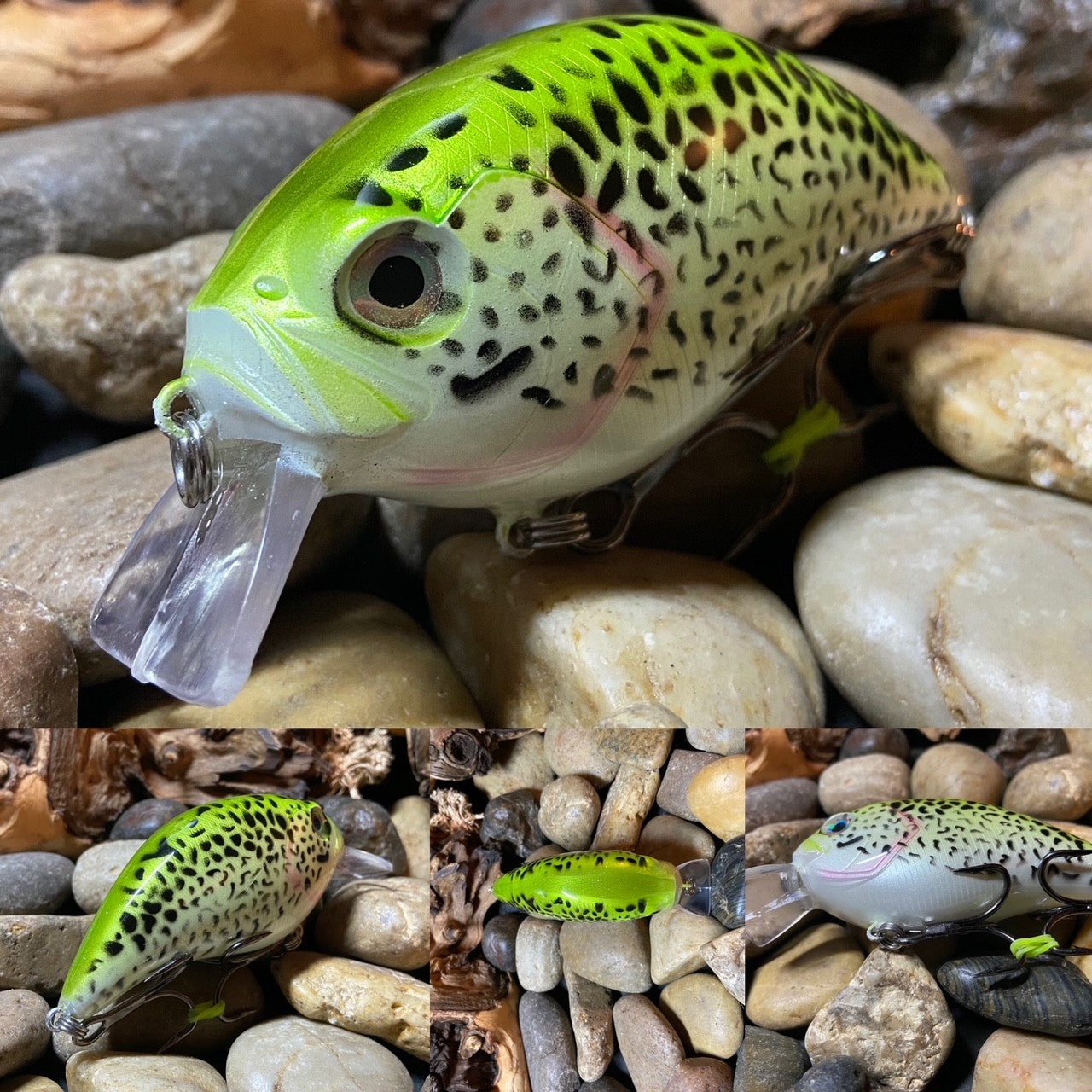 Grenade KO Green Crappie w/ Glitter on Back