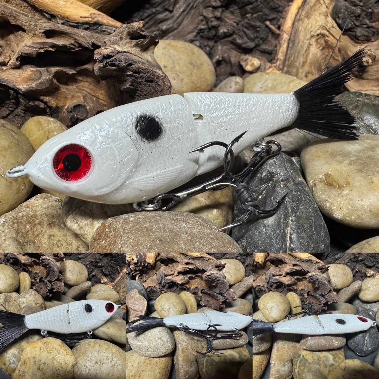 Swim Shad Jointed Glide Bait Ghost Pattern