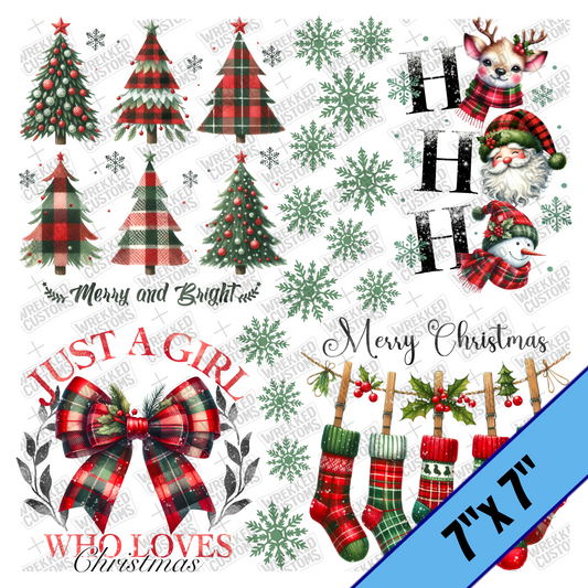 Plaid Christmas Mix (7x7)