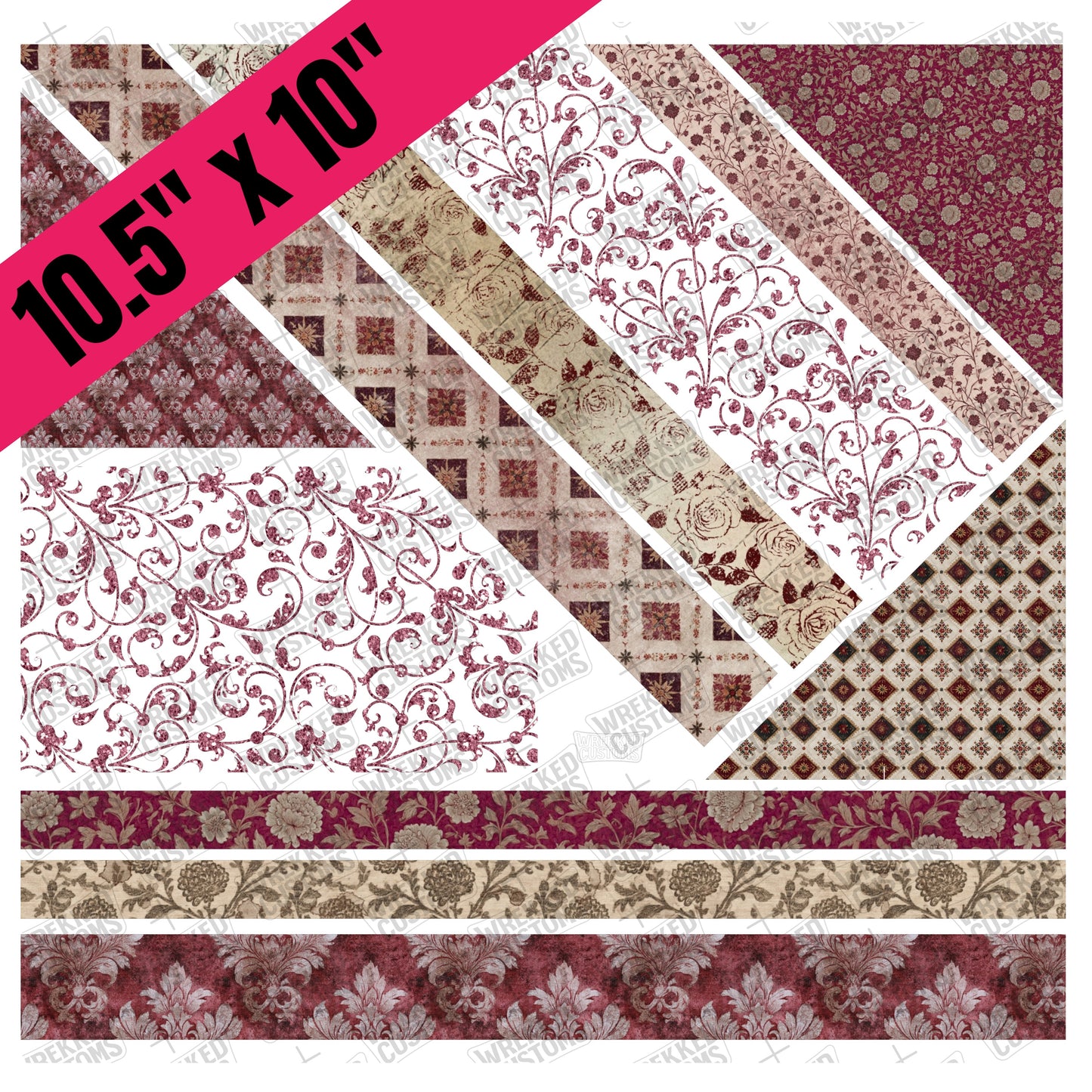 Deep Red and Beige (BS)