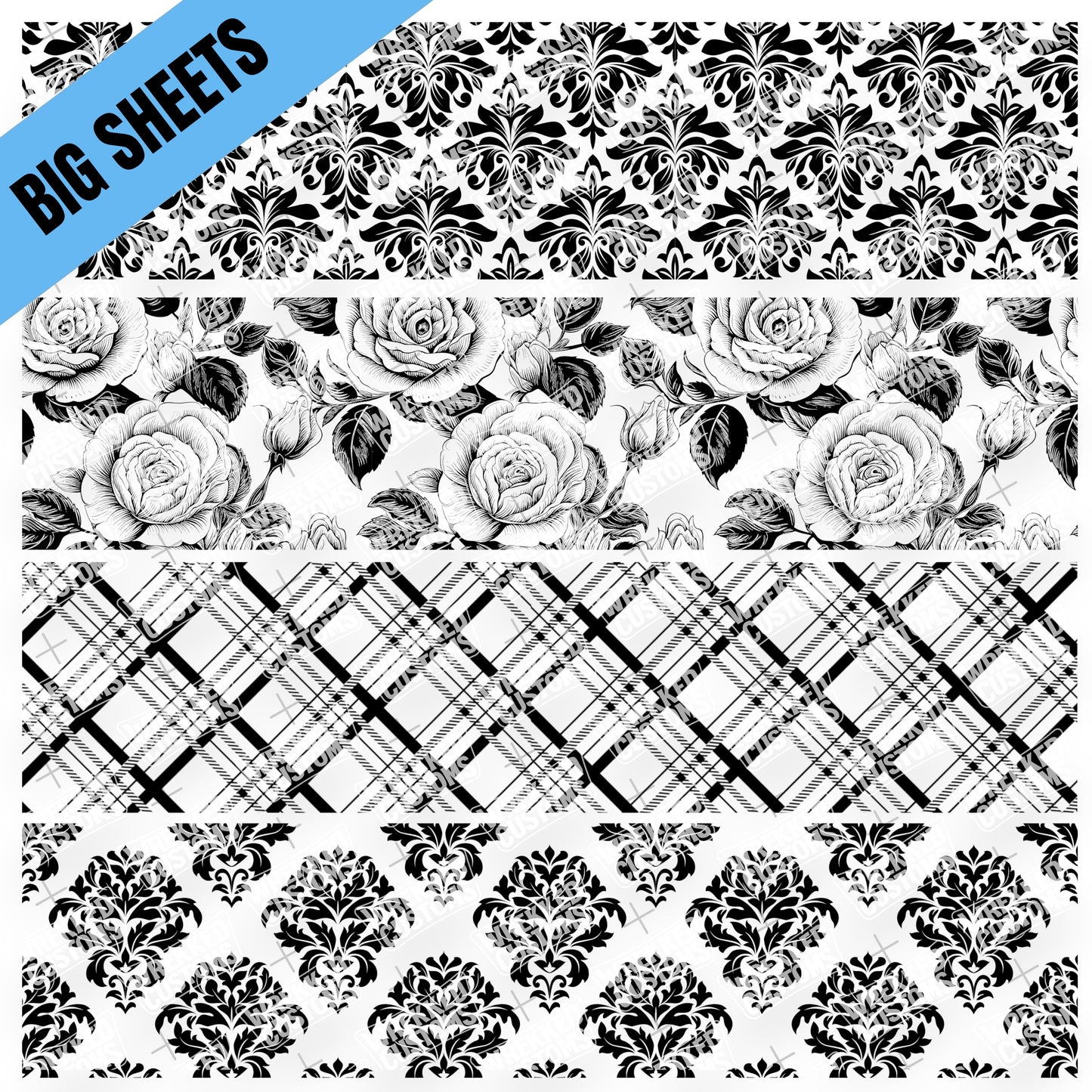 Patterned Strips #2 (Black) (BS)