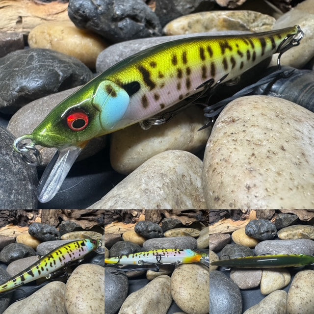 110 Chartreuse Speckled Bluegill Jerbait
