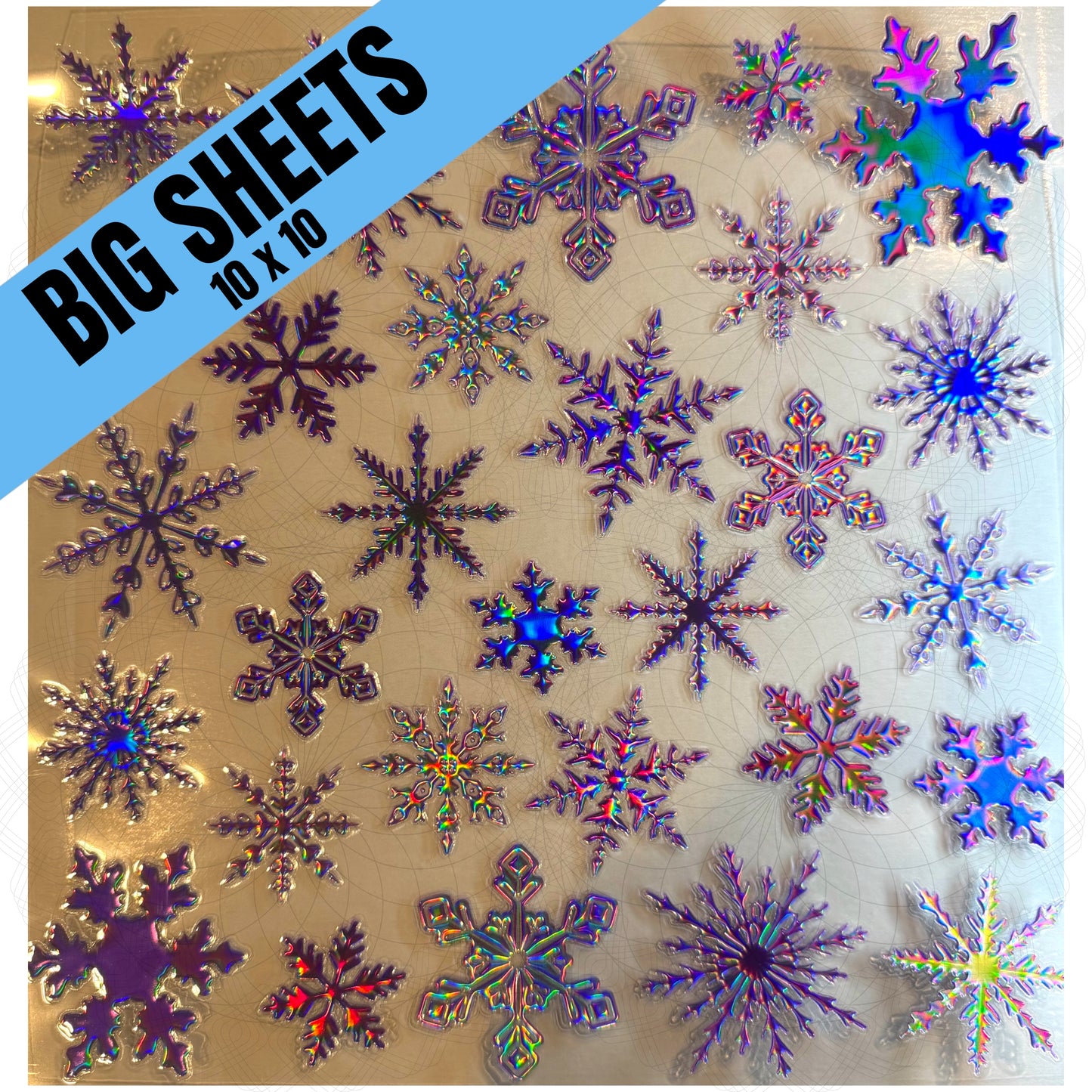 Purple Holographic Snowflakes (BS)
