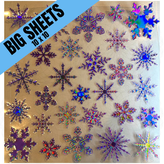 Purple Holographic Snowflakes (BS)