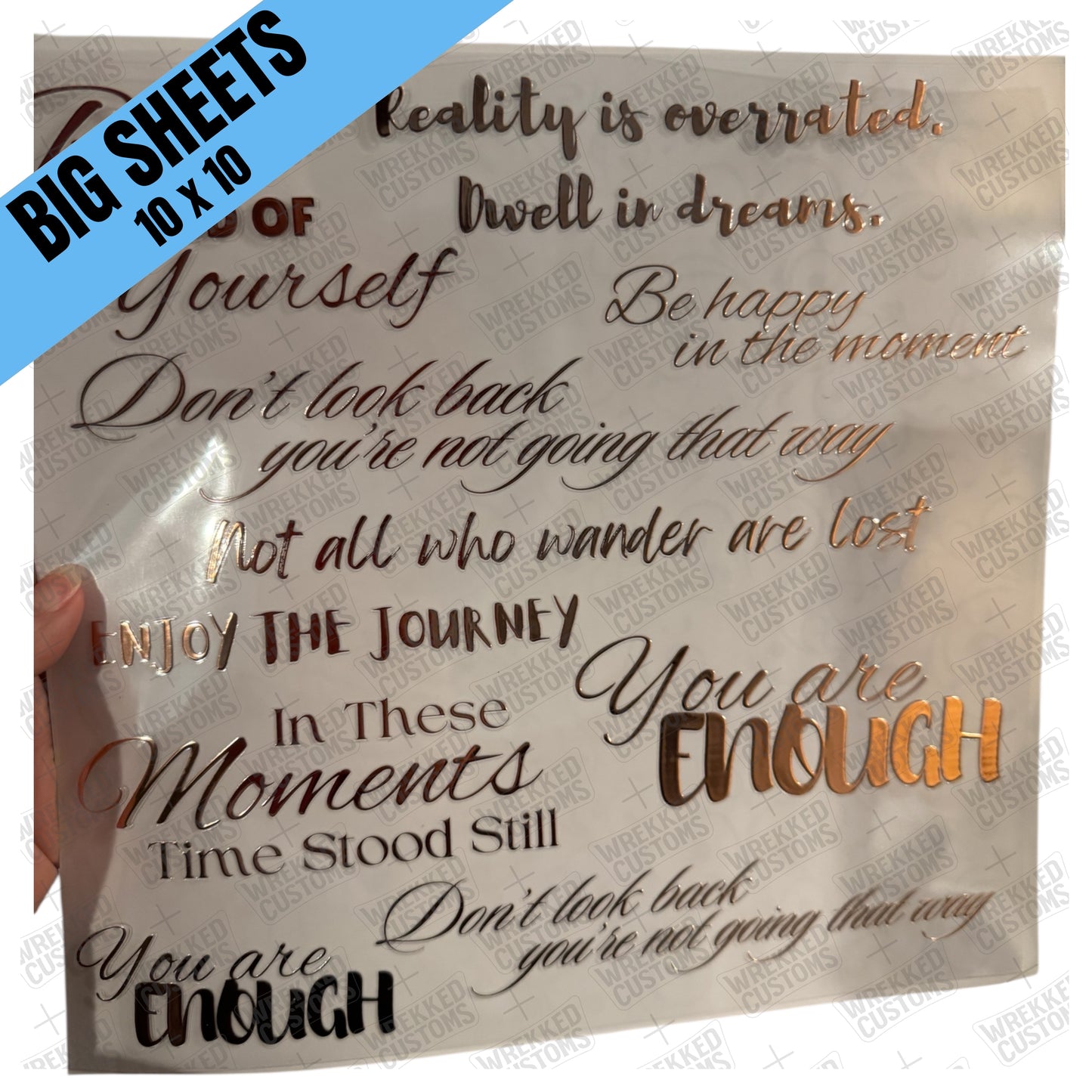 Rose Gold Word Sheet #1 (BS)