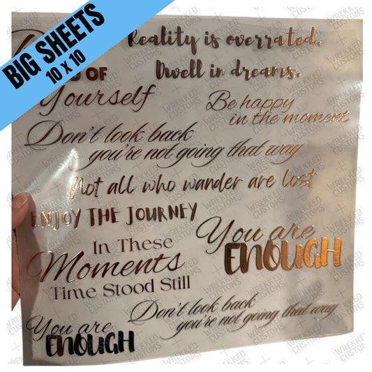 Rose Gold Word Sheet #1 (BS)