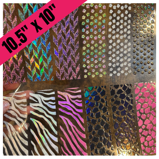 Holographic Animal Print Pen Wraps