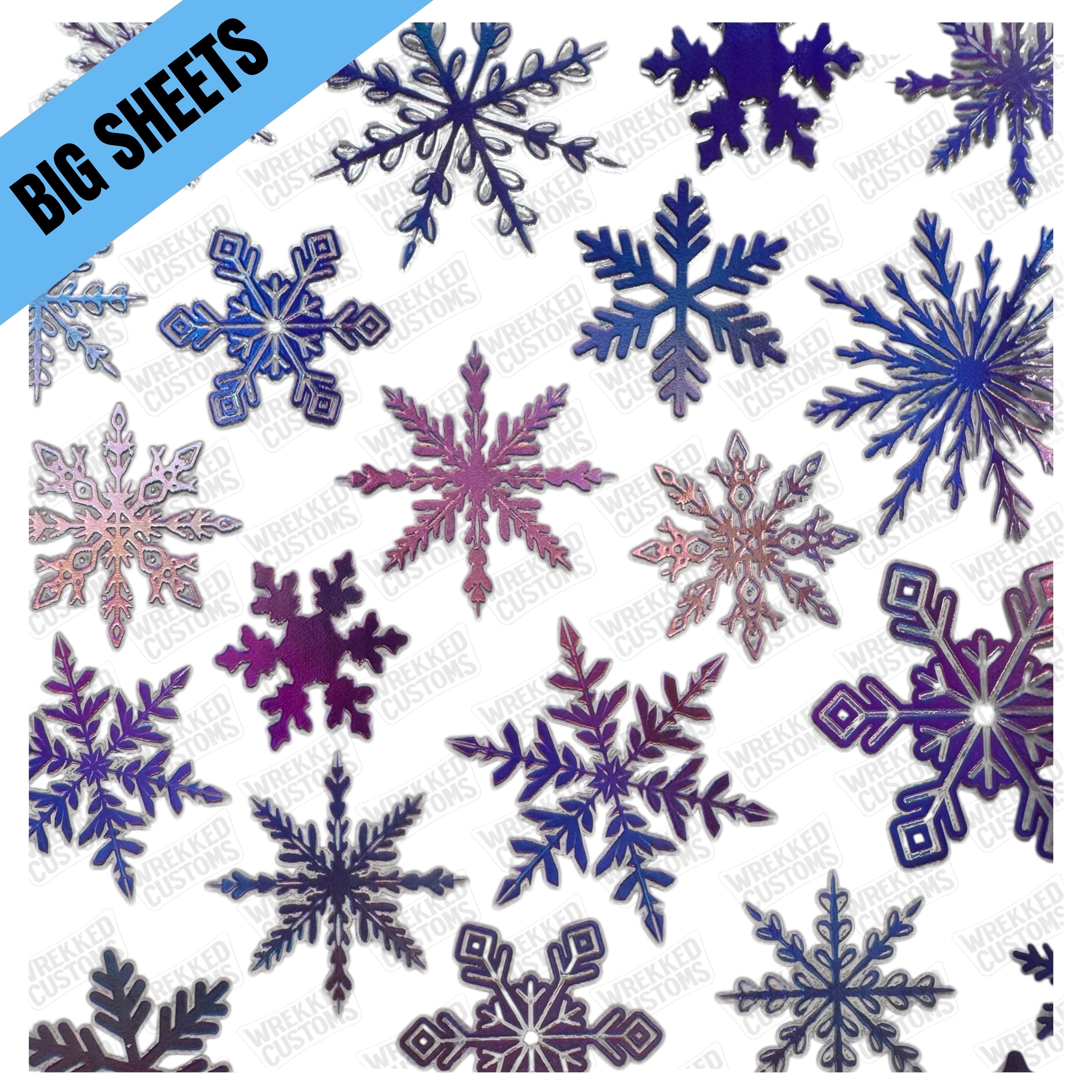 Purple Holographic Snowflakes (BS) – Wrekked Customs LLC