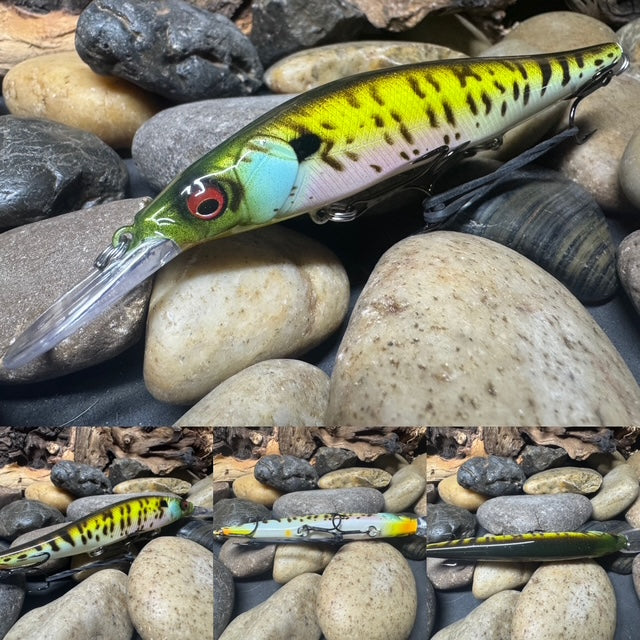 110+1 Chartreuse Speckled Bluegill Jerkbait