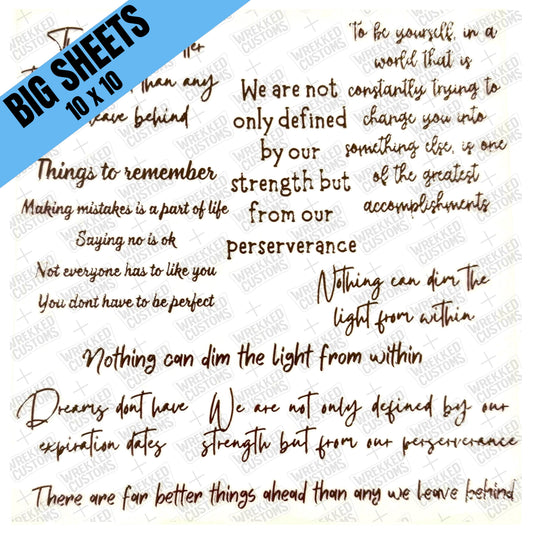 Word Sheet - Things to Remember Rose Gold (BS)