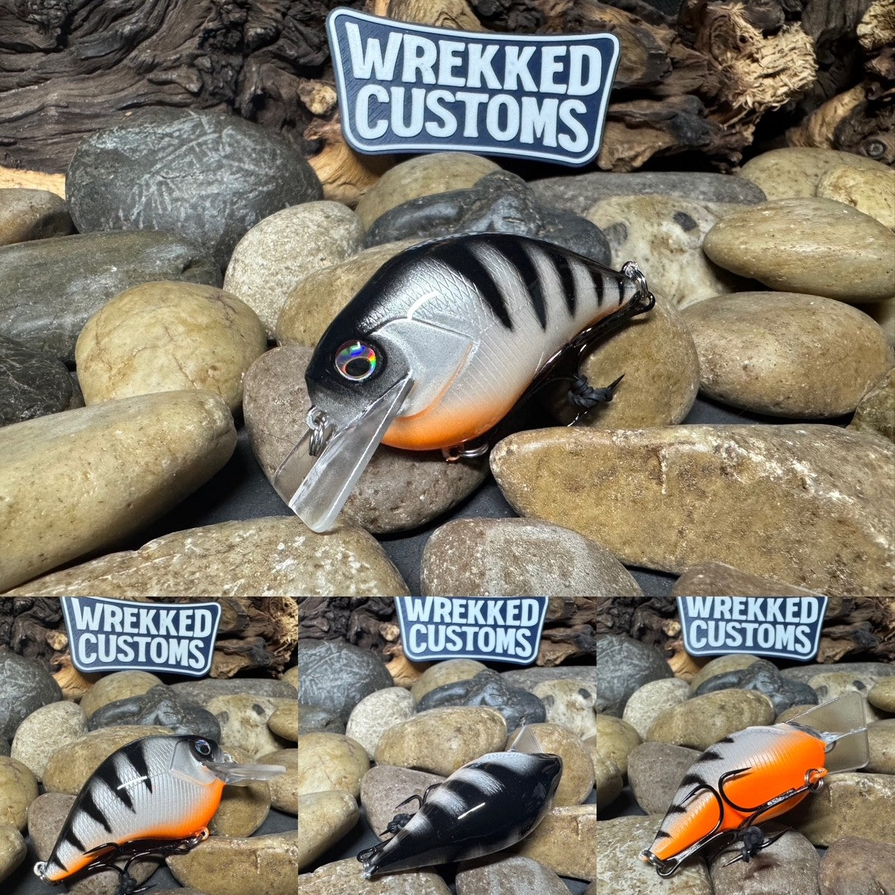 Square Bill 1.5 Scrank White Perch Orange Belly