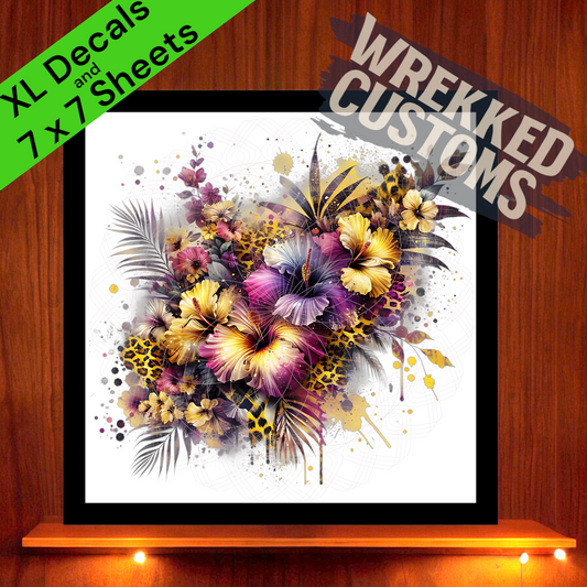 XL Floral (yellow & purple)