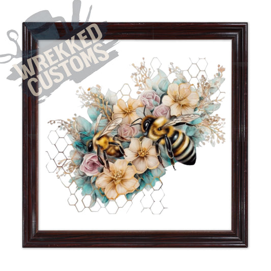 Bees & Cream Flowers