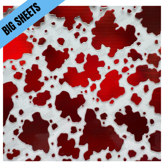 Red Holographic Cow Print (BS)