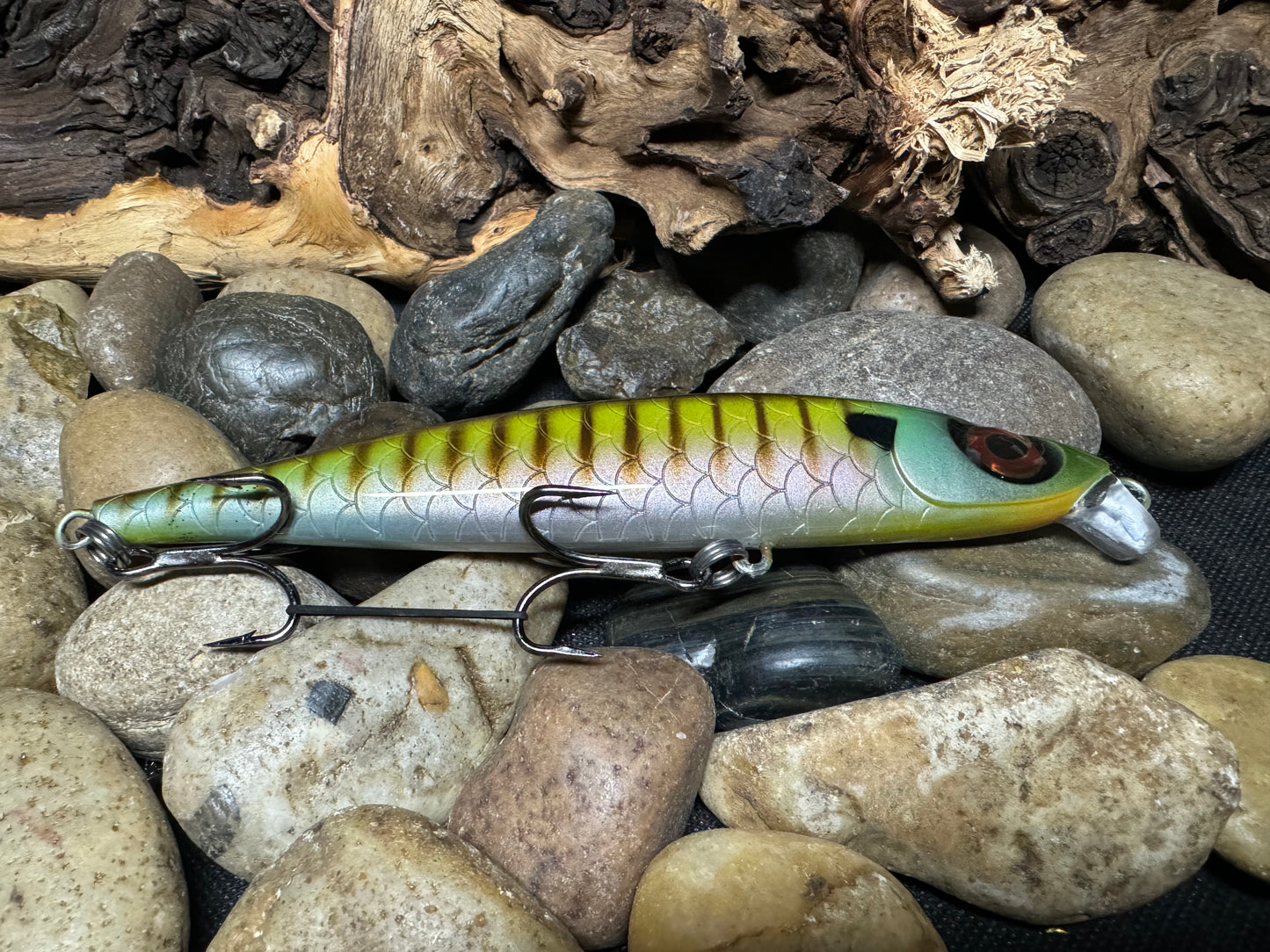 Muskie Big Eye Magnum Jerkbait Speckled Bluegill