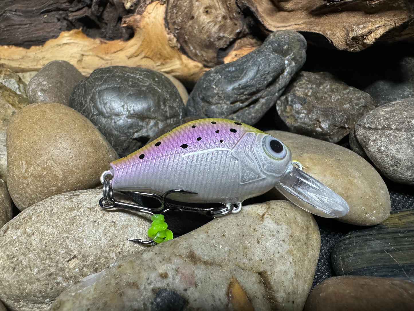 Mighty Wart Pearl Silver Base Rainbow Trout Crankbait