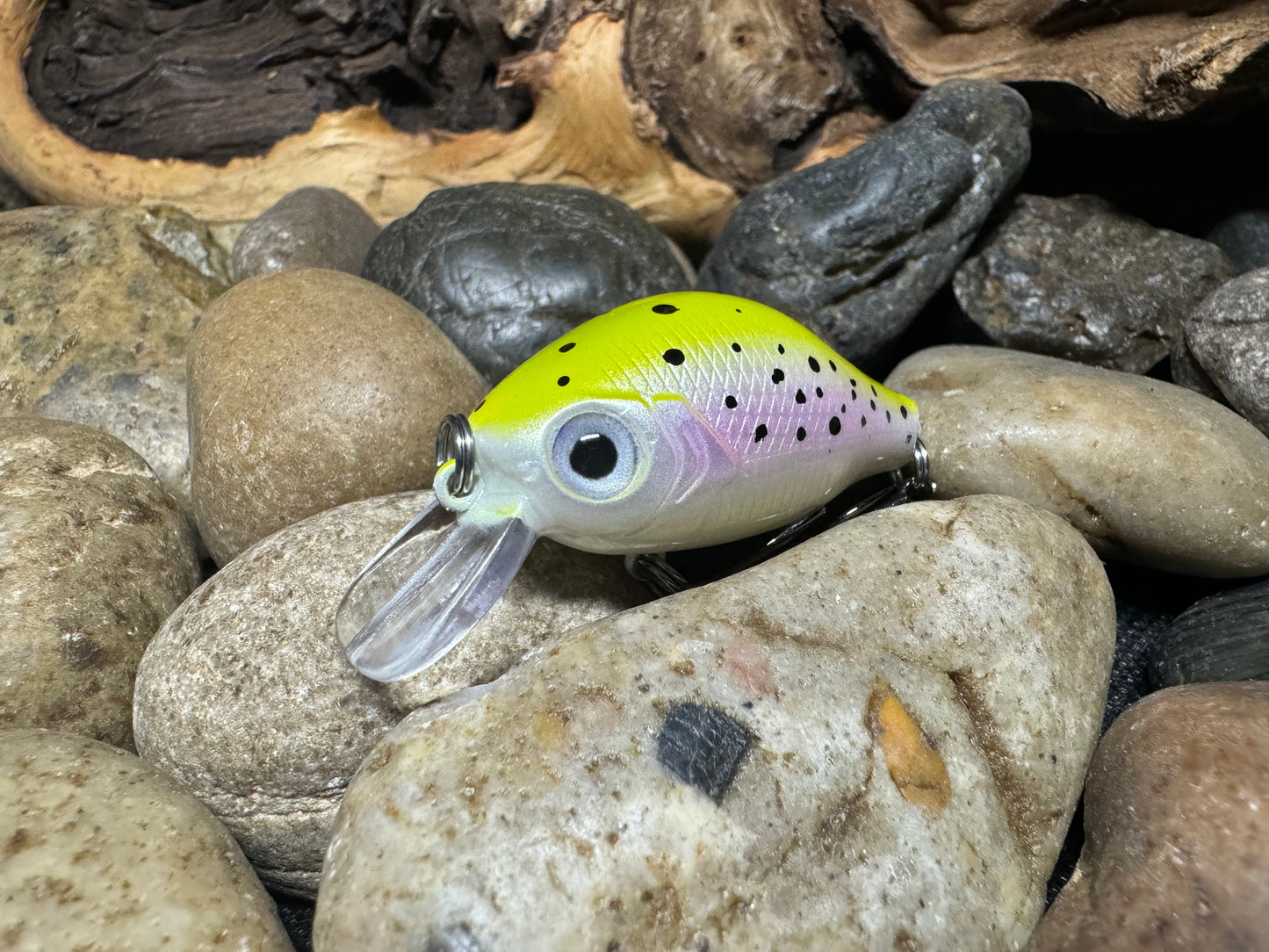 Mighty Wart Pearl White Base Rainbow Trout Crankbait