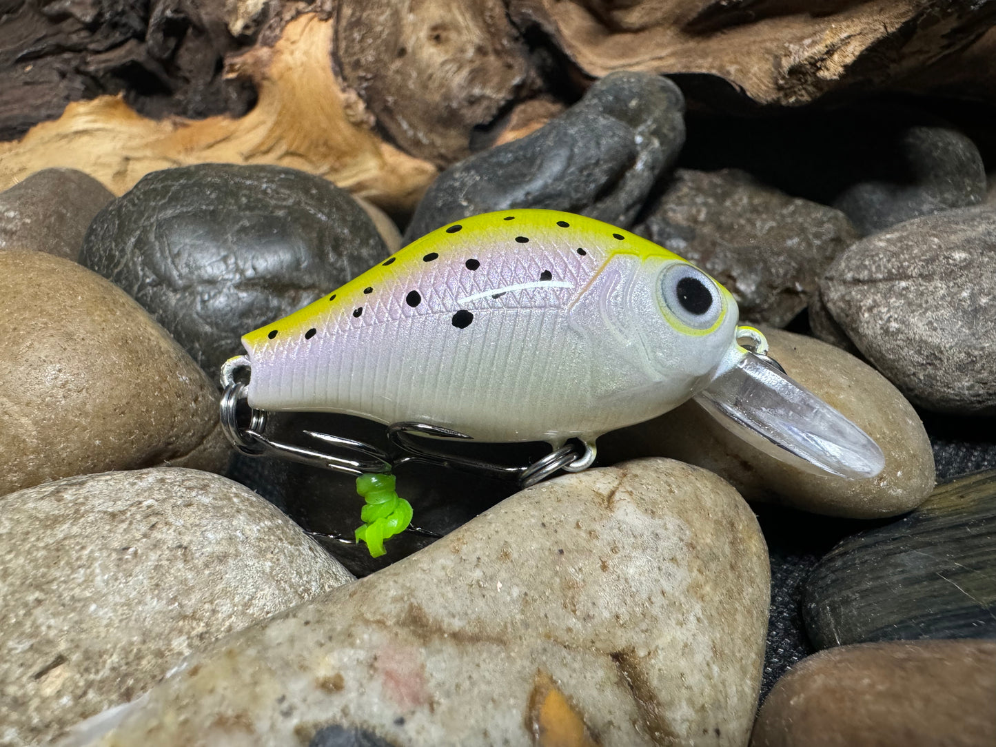 Mighty Wart Pearl White Base Rainbow Trout Crankbait