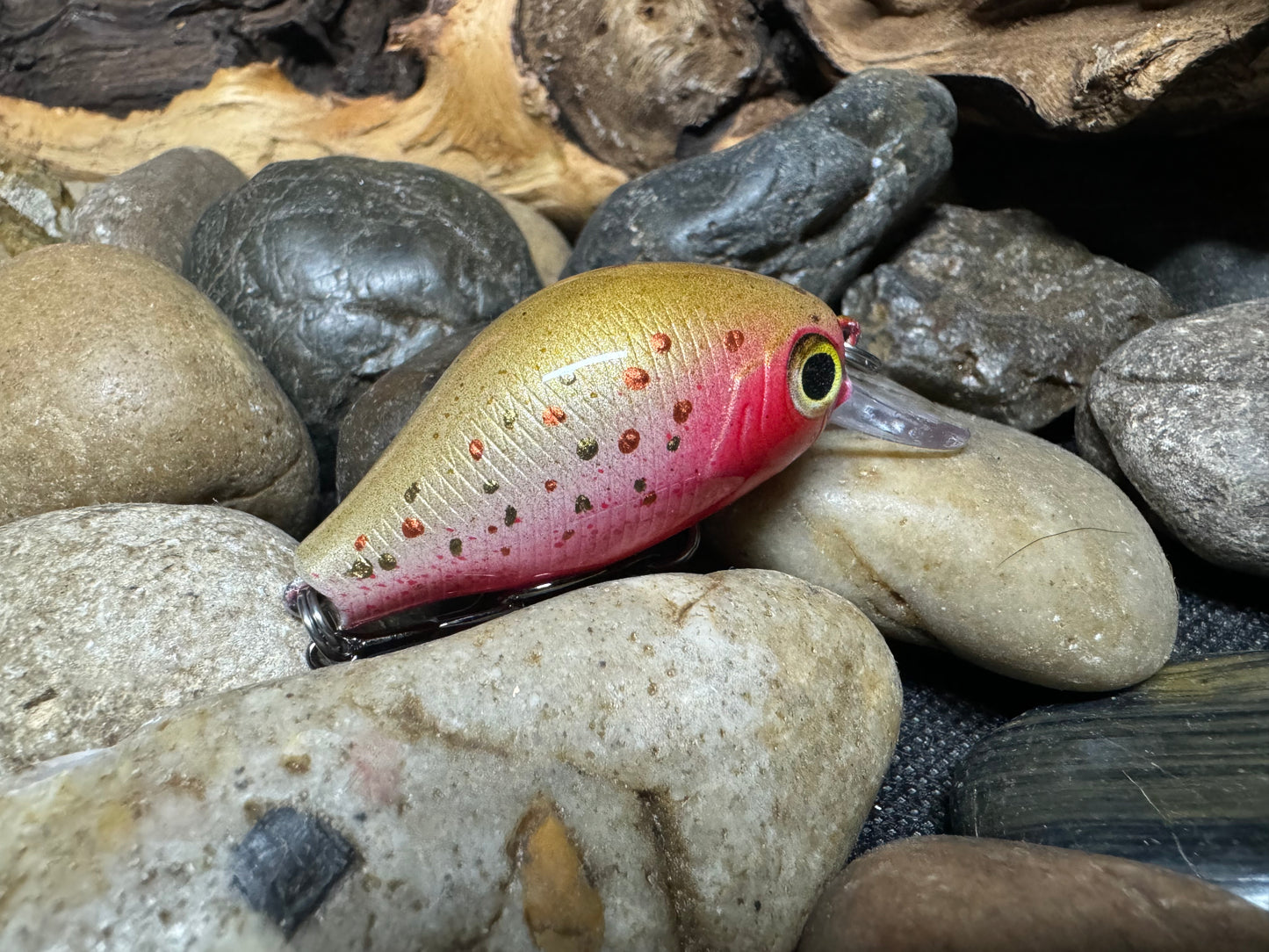 Mighty Wart Pearl White Base Cutthroat Trout Crankbait