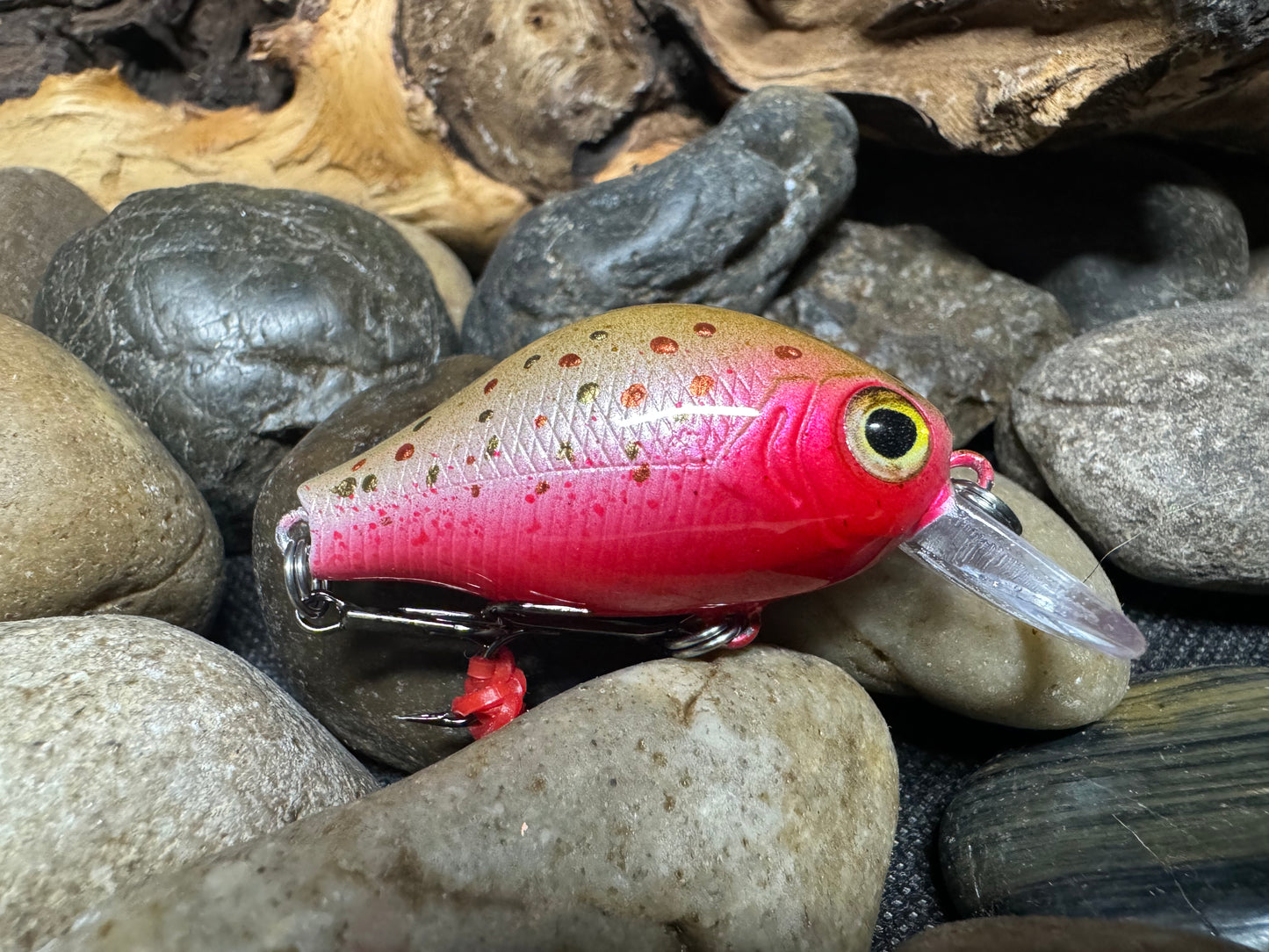 Mighty Wart Pearl White Base Cutthroat Trout Crankbait