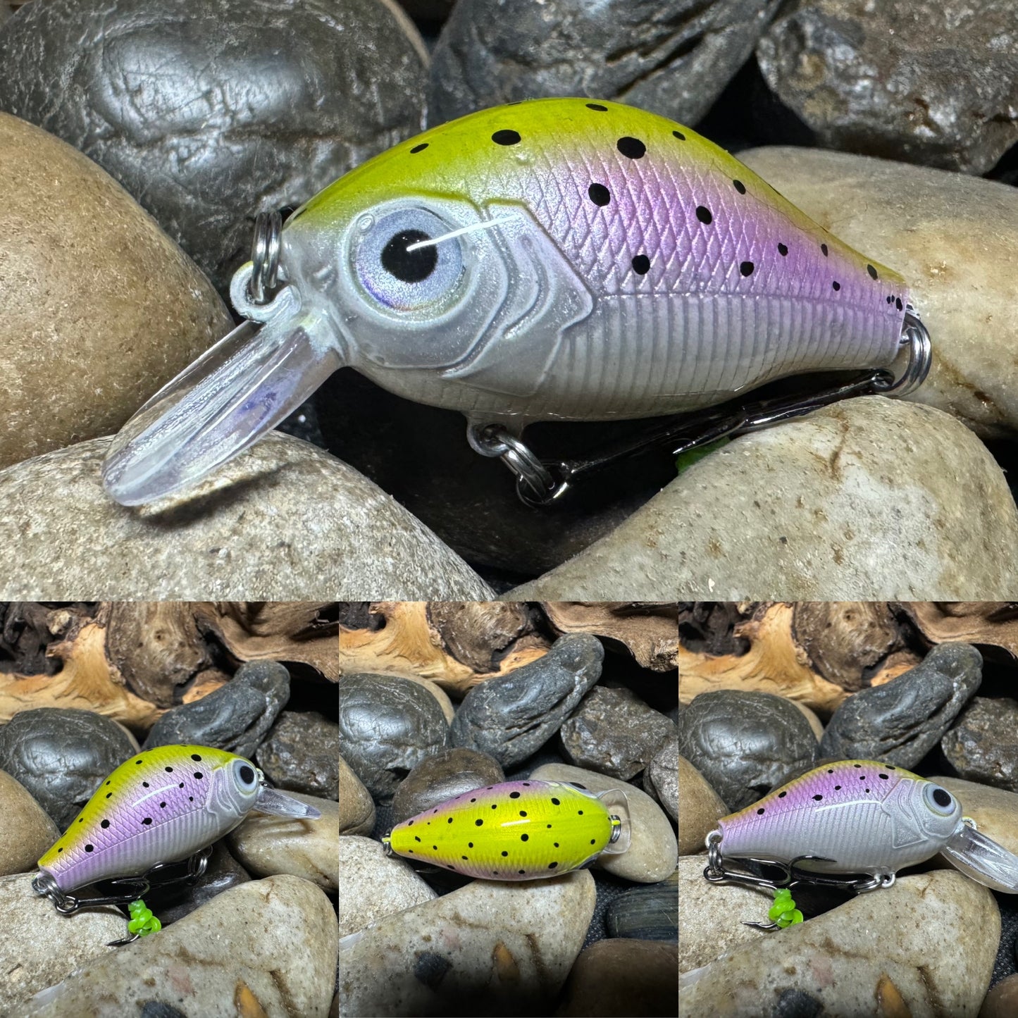 Mighty Wart Pearl Silver Base Rainbow Trout Crankbait