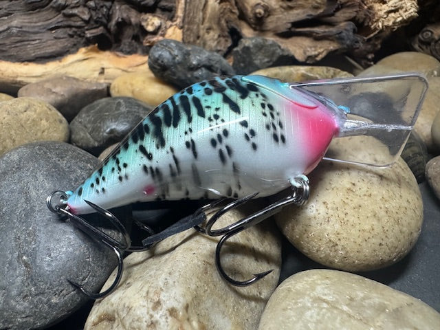 Square Bill 2.0 Scrank Blue Crappie (Light Silver Glitter)