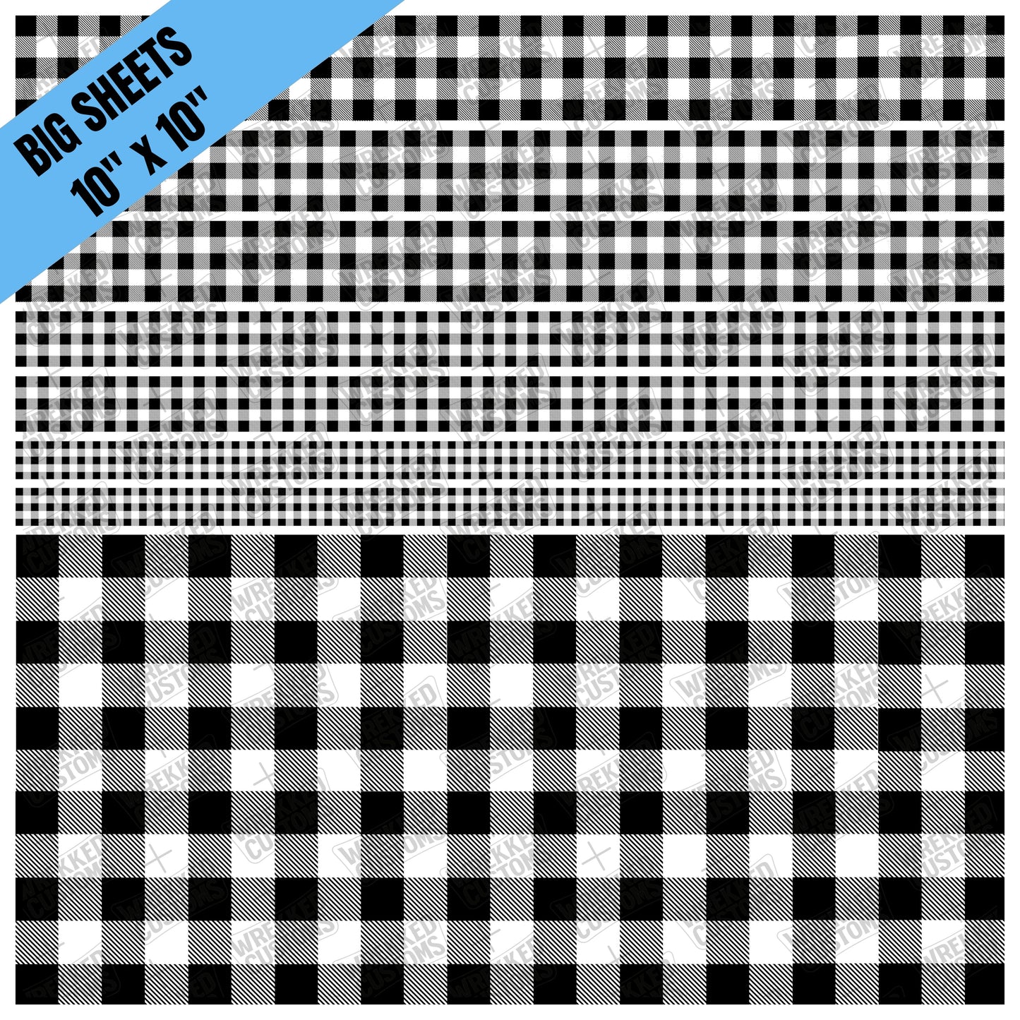 Buffalo Plaid (See thru) Mixed Sizes (10x10)